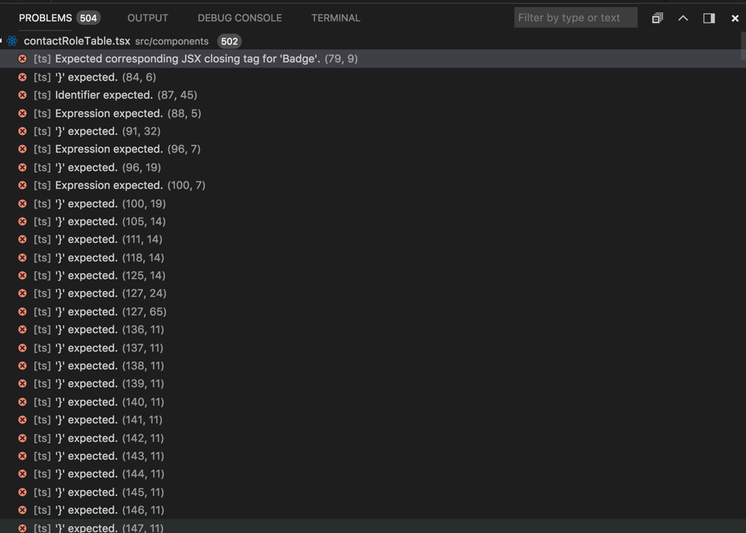 Typescript services crash when opening JSX tags · Issue #49170 ...