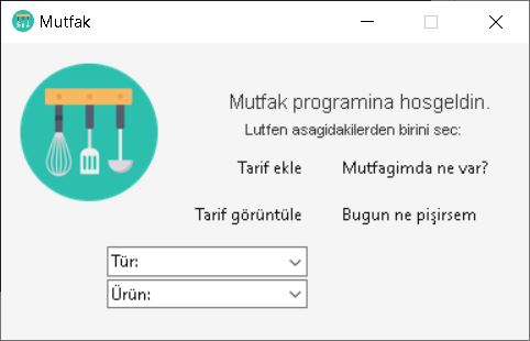 GitHub - sualpsudas/Mutfak-gui-for-cuisine: Here is a simple gui ...