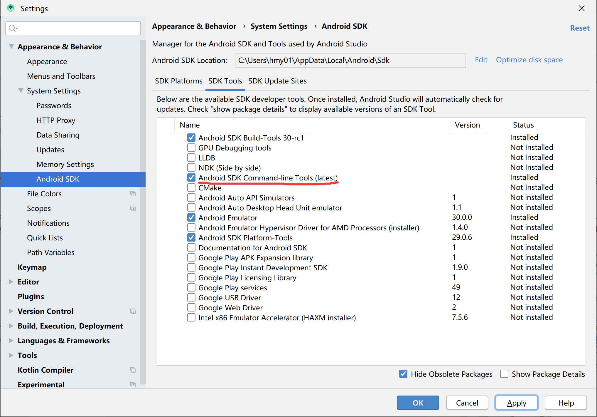 open android sdk manager mac