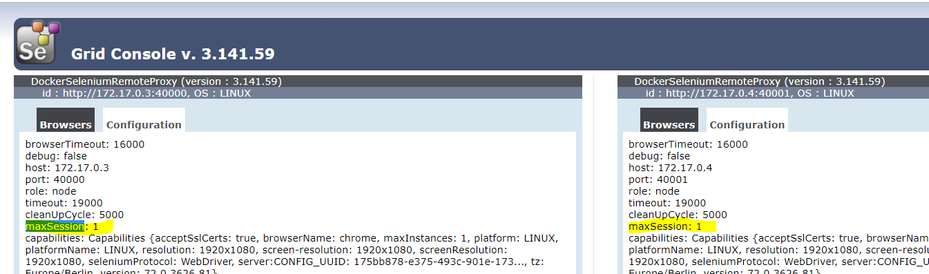 maxTestSessions is ignored · Issue #870 · zalando/zalenium · GitHub