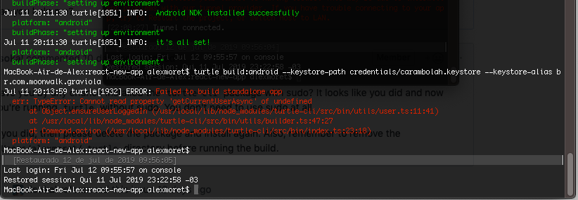 Build problem Turtle · Issue #104 · expo/turtle · GitHub