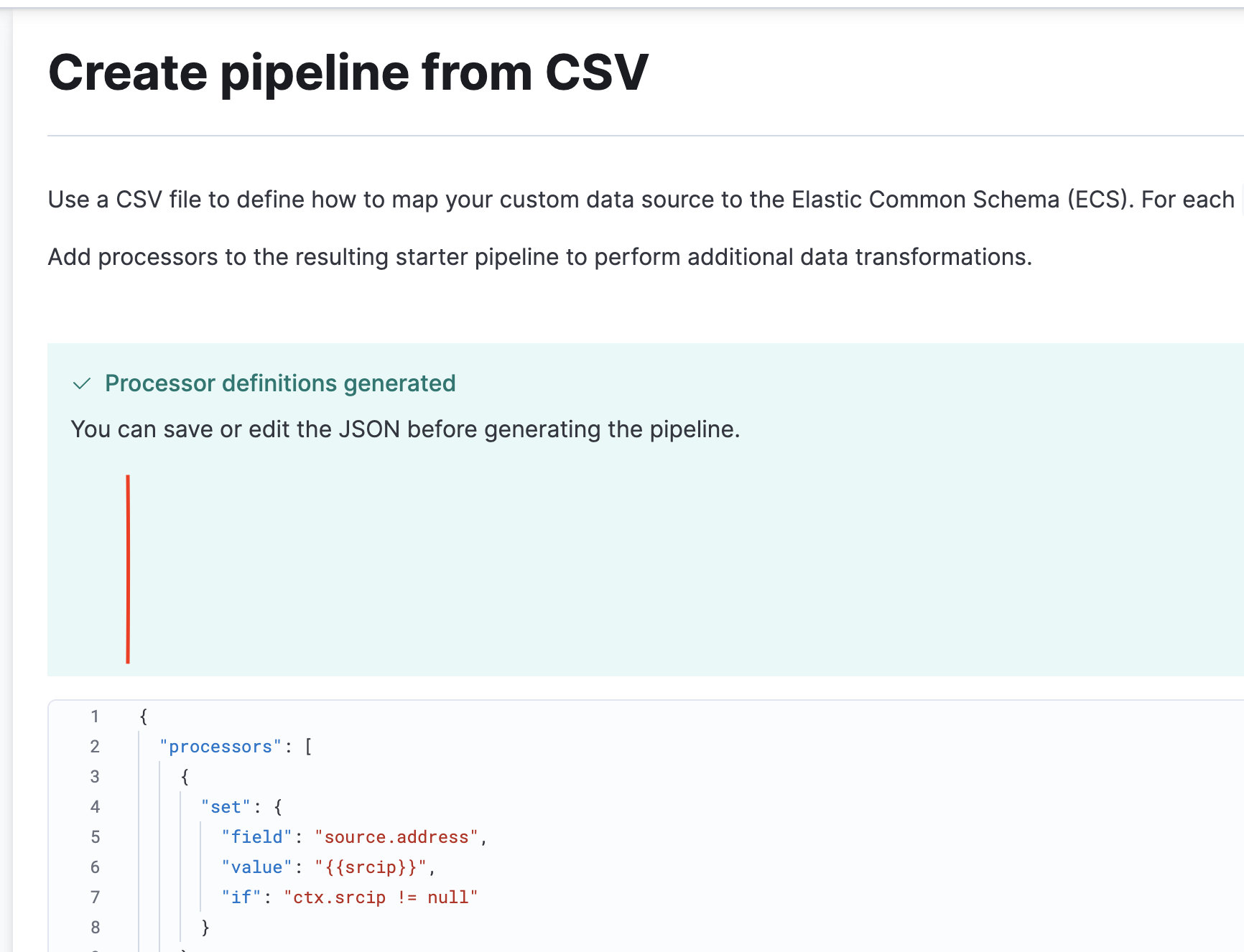[Ingest Pipelines] CSV success banner is incorrect height · Issue ...