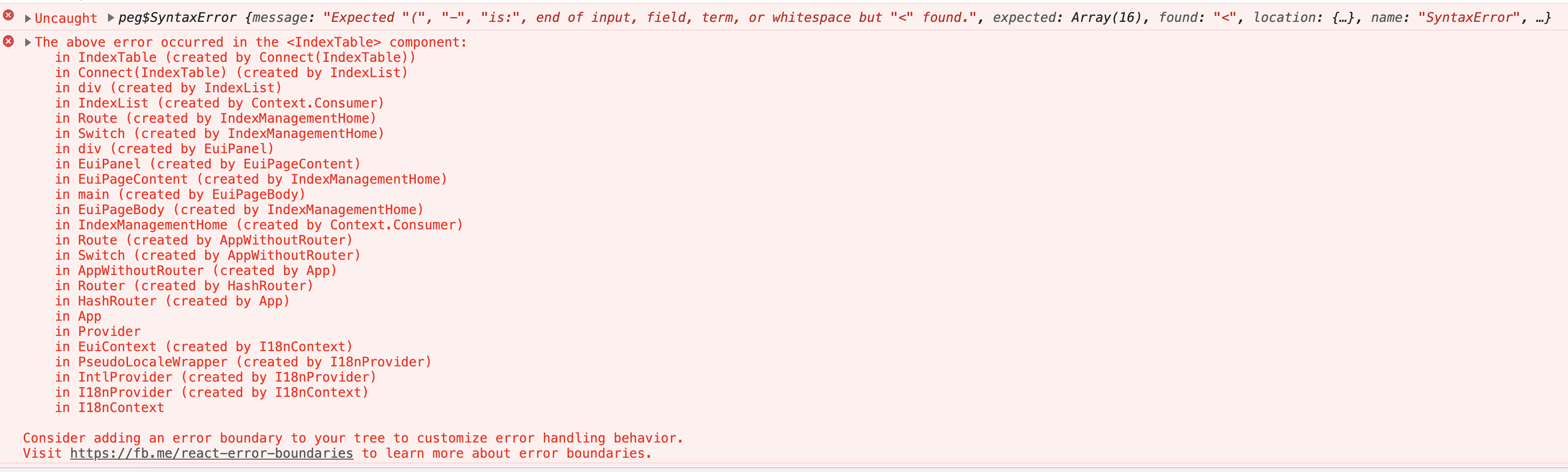 [IM] Invalid filter in route breaks index management UI · Issue #56047 ...