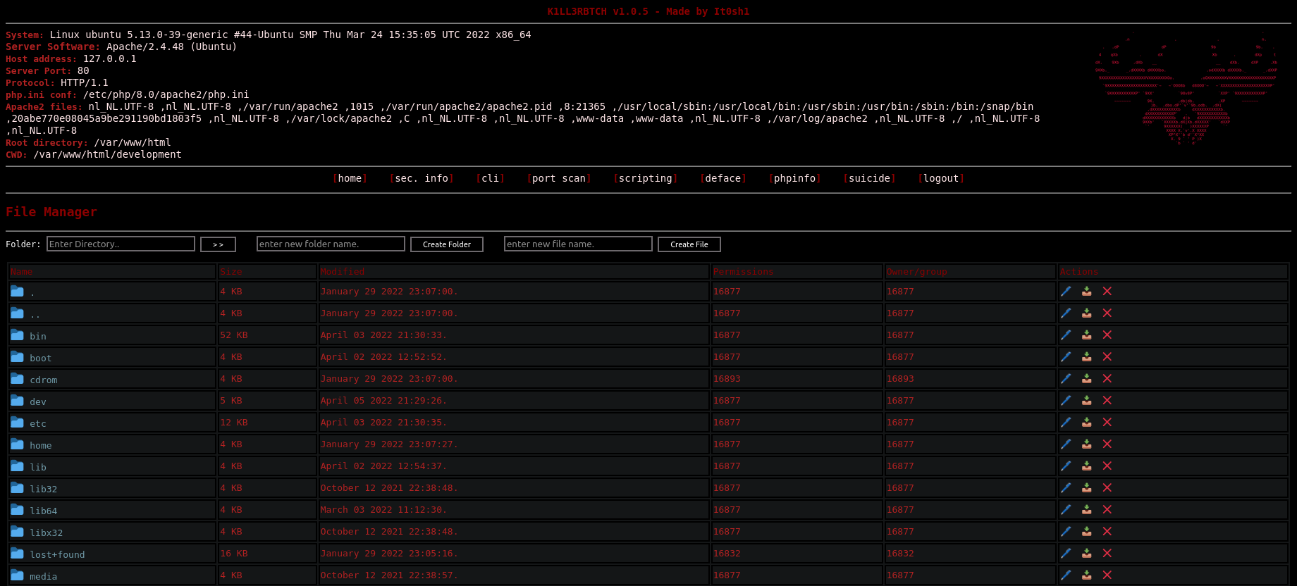 GitHub - it0sh1/K1LL3RBTCH: A malicious webshell written in PHP