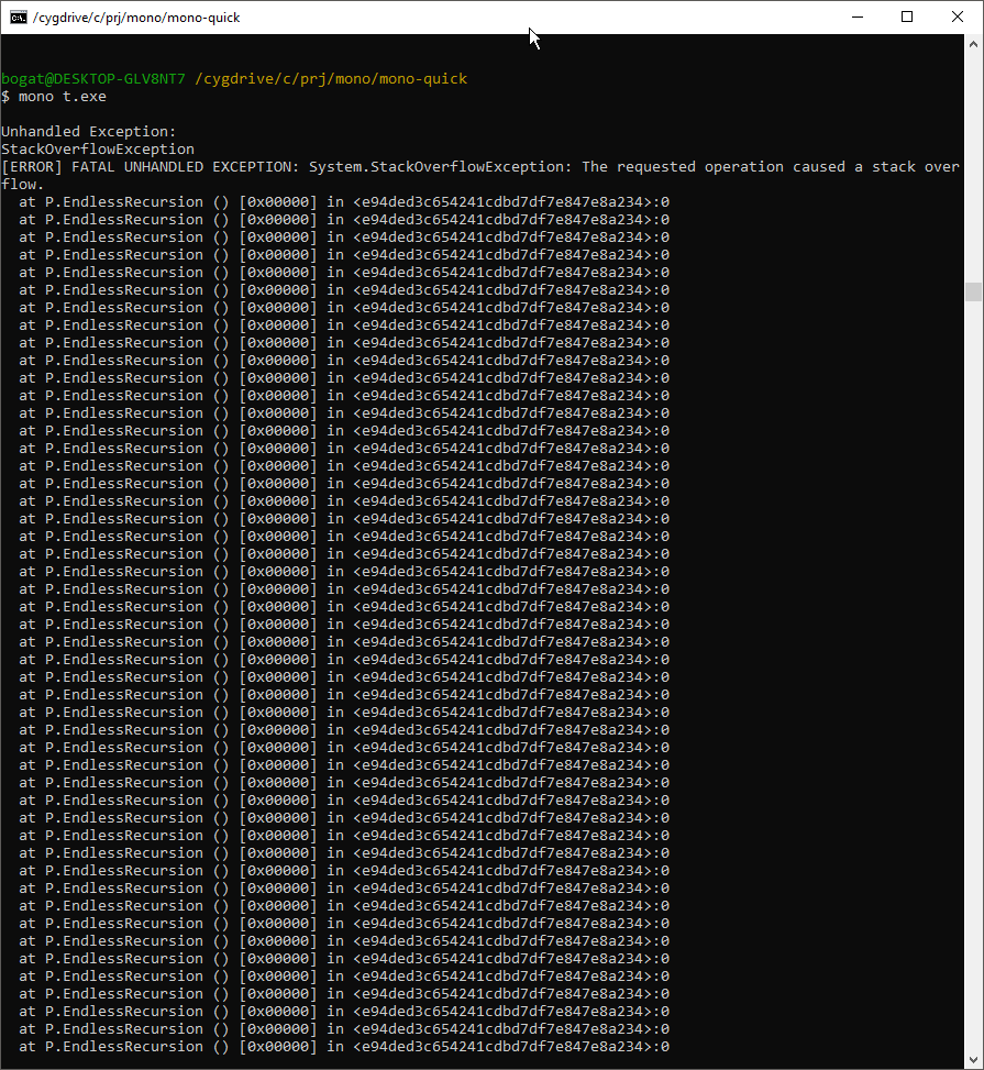 StackOverflow's stack trace is a huge string · Issue #12207 · mono/mono ...