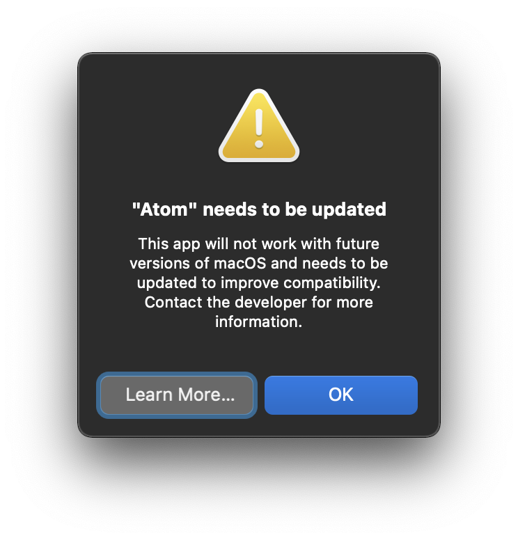 Atom not supported in mac M1 · Issue #22914 · atom/atom · GitHub