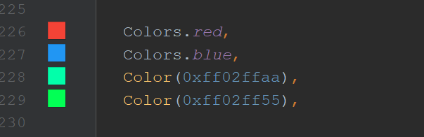 Show color preview on the left of line in Editor like android studio ...