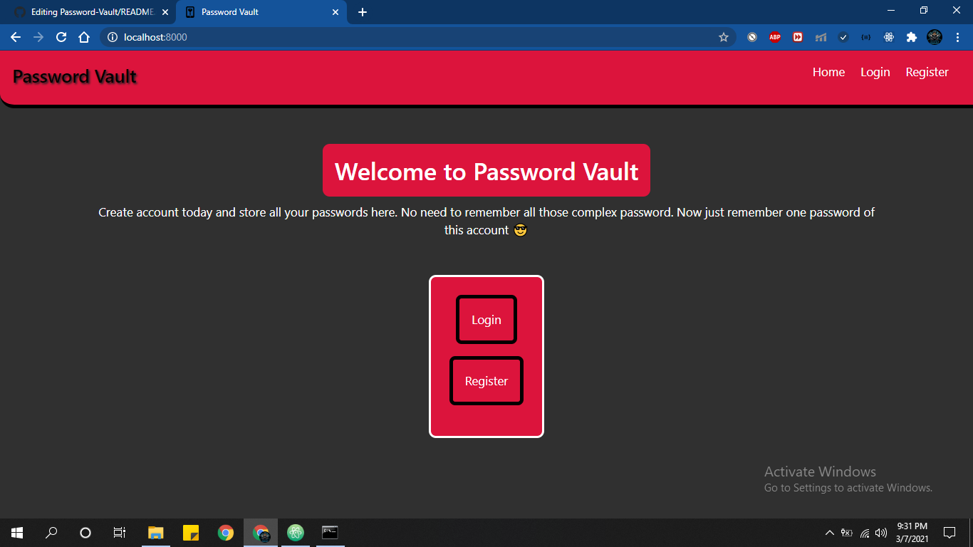 GitHub - adarsh-tyagi/Password-Vault · GitHub