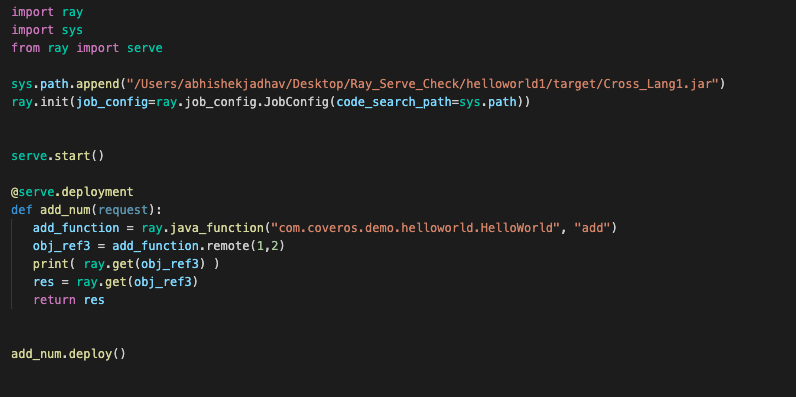 Issue in integrating Ray Serve with Ray's Cross language programming ...