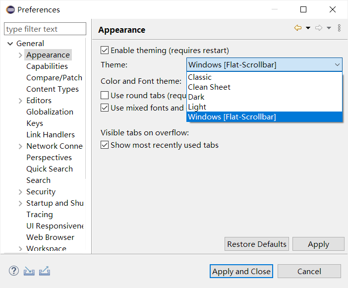 Eclipse IDE 2020-06(4.16) default theme for Windows 10 has changed ...