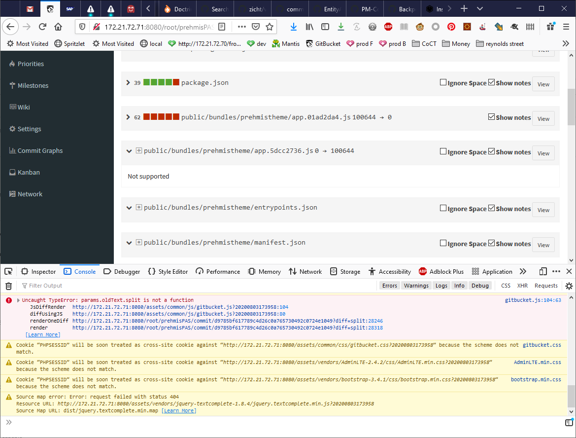 JSON files break the diff UI · Issue #2503 · gitbucket/gitbucket · GitHub