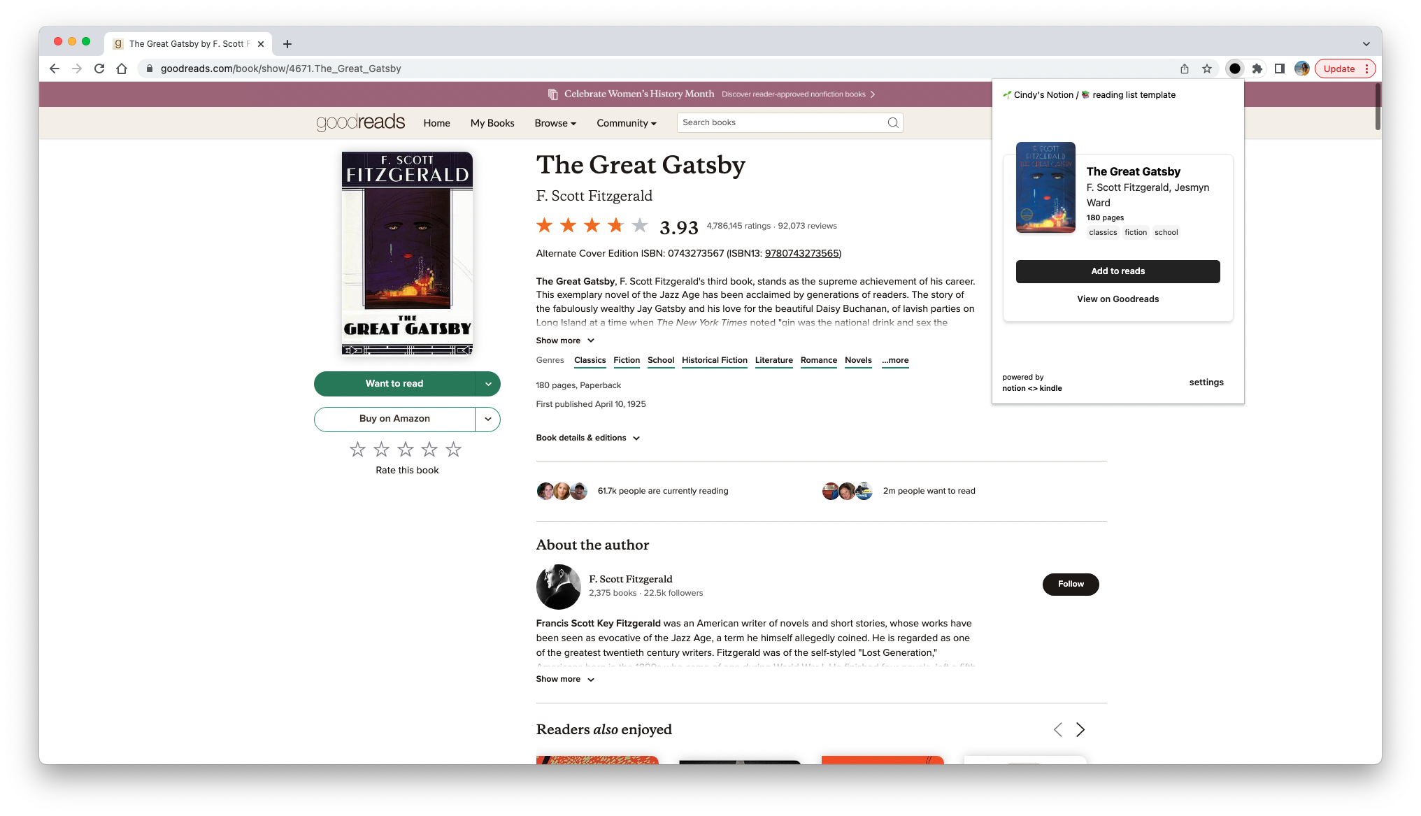 GitHub cindyhalim/notionreadschromeextension add books you
