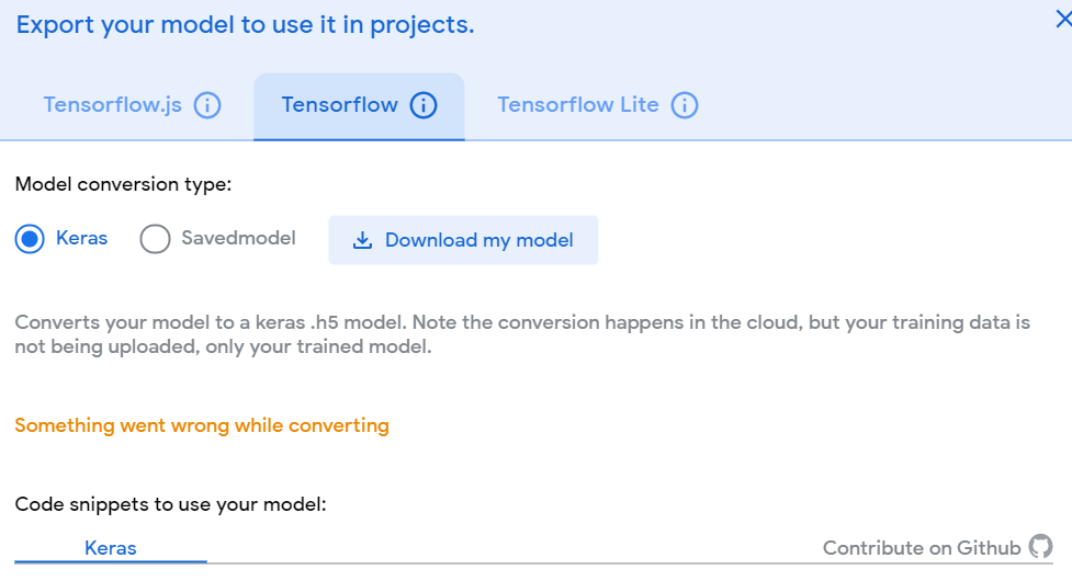 Not Able to Export the Keras Model(TensorFlow) · Issue #240 ...
