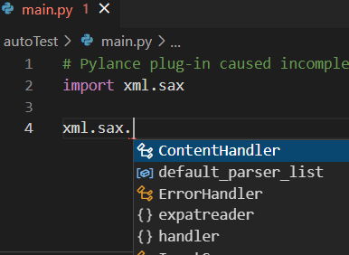 Pylance plug-in caused incomplete auto-completion · Issue #2955 ...