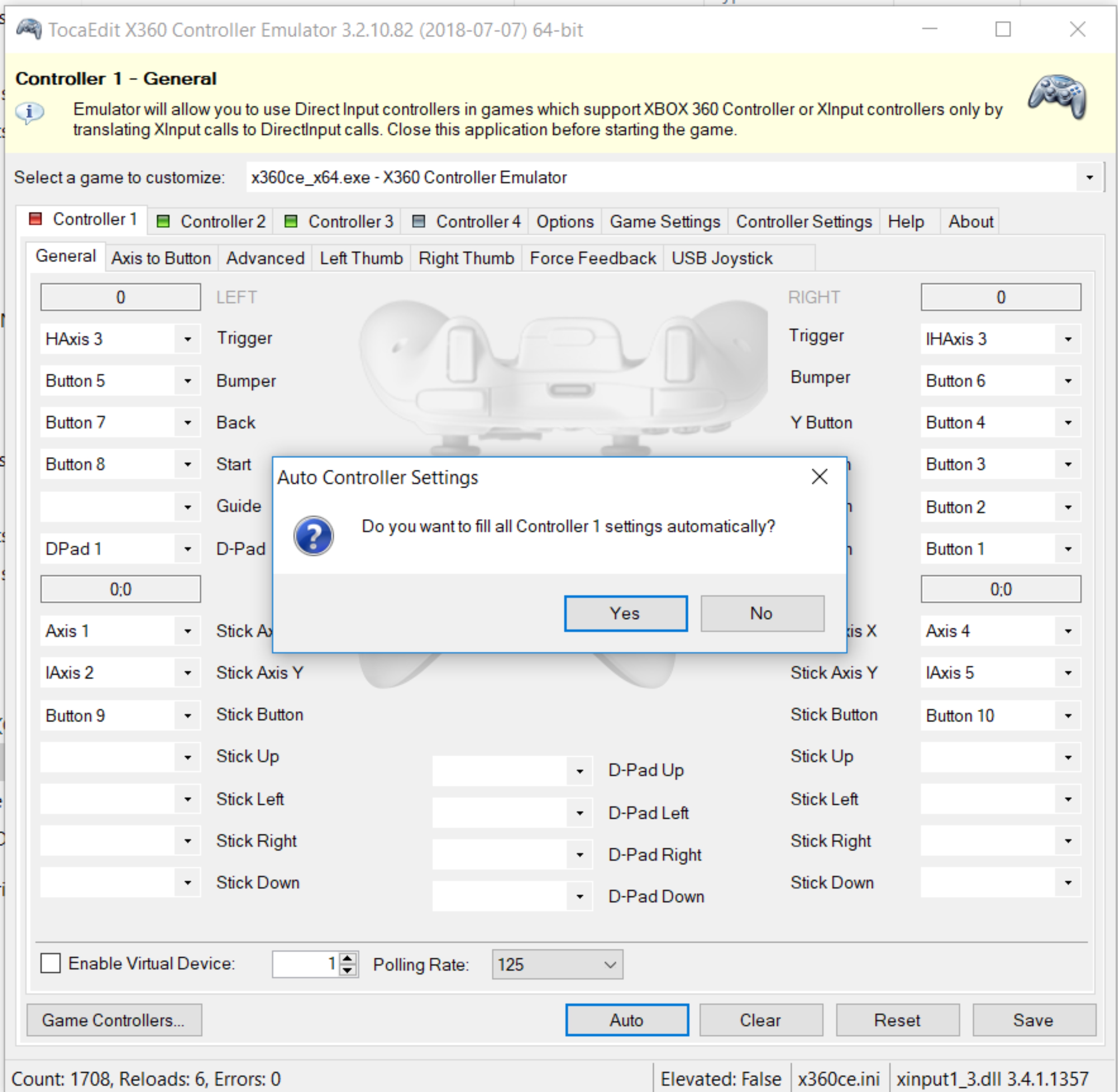 Controllers 1's Right analog is always up · Issue 970 · x360ce/x360ce