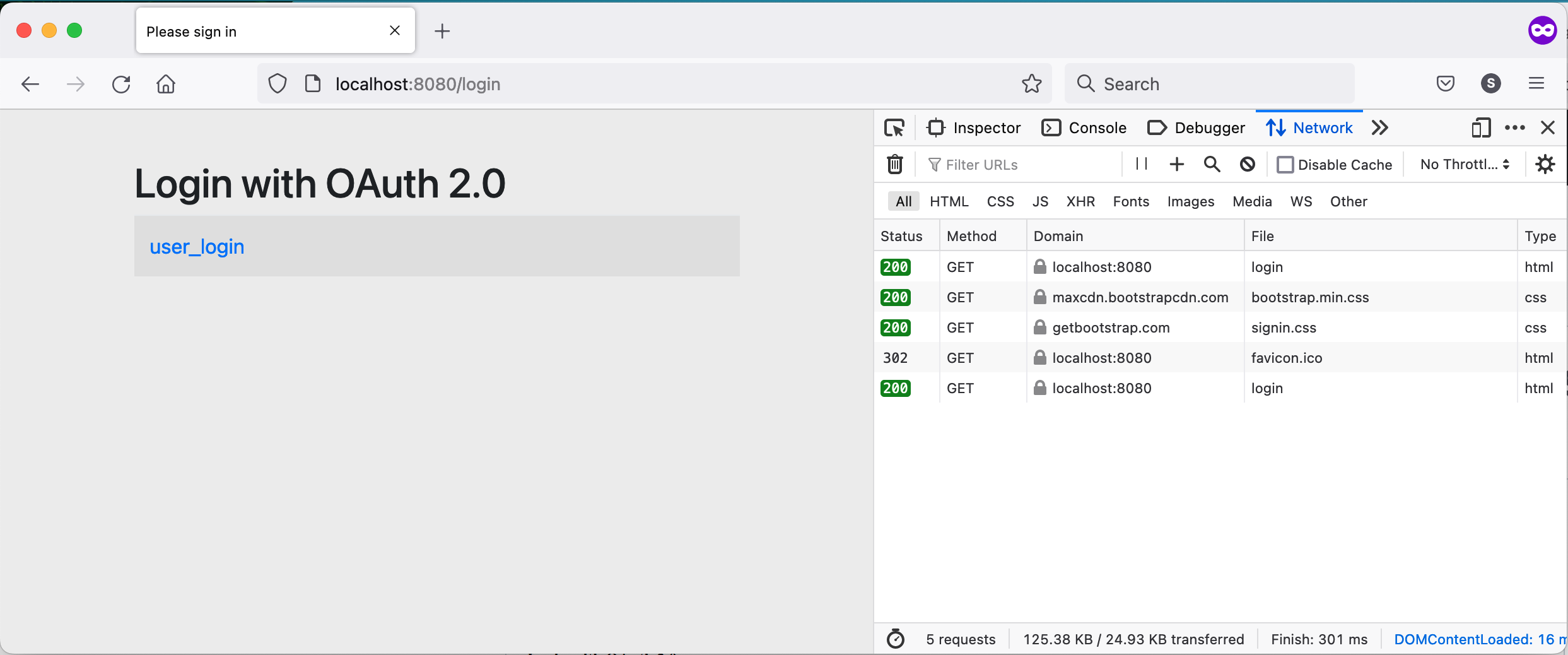 OAuth login page fetching unnecessary bootstrap stylesheets · Issue