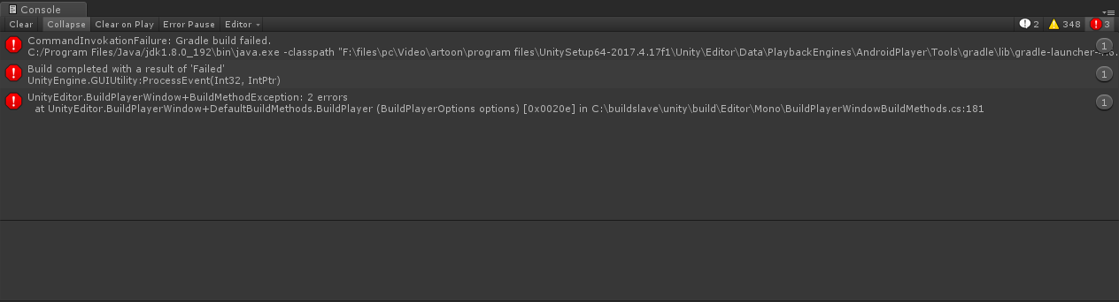 What is this error in build adroid and build app bundle in unity 2017.4 ...