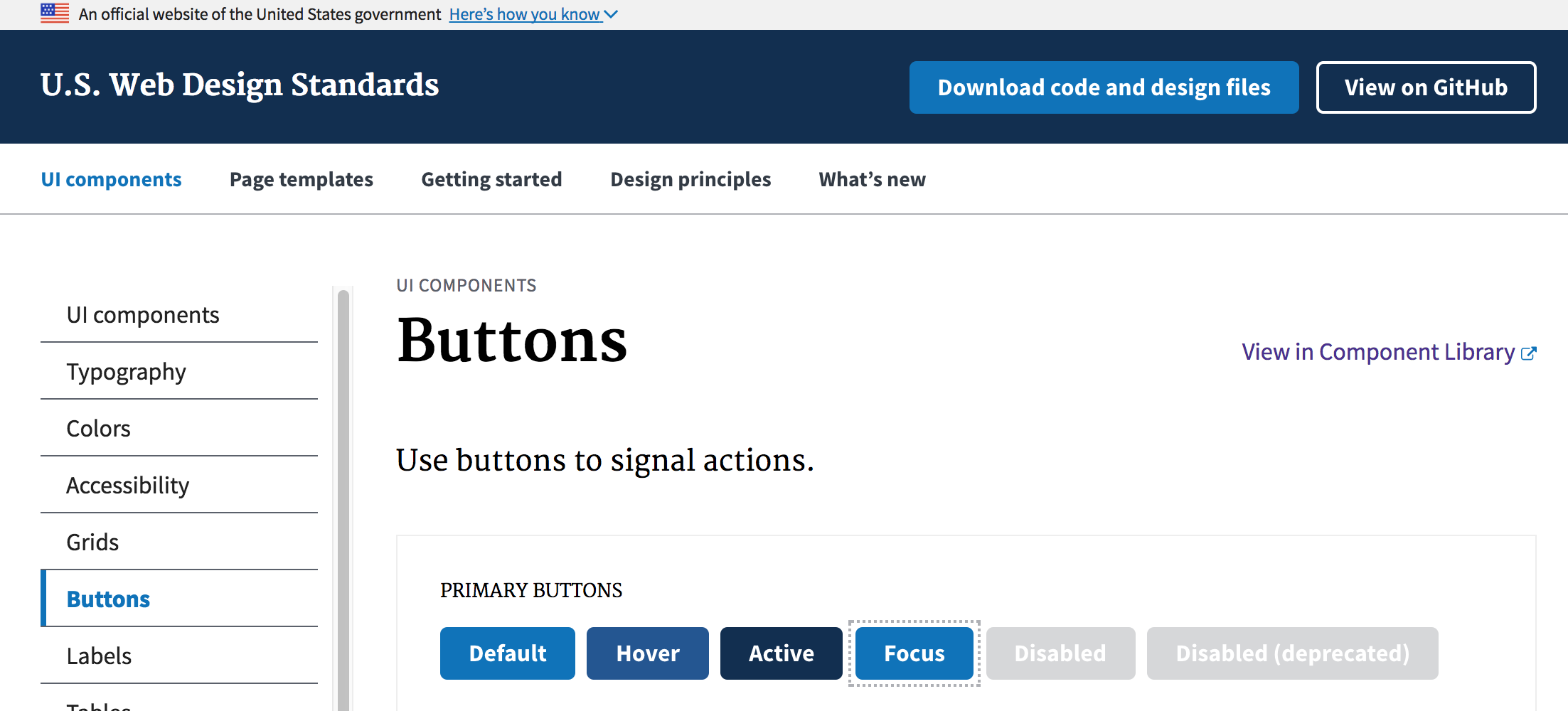 Update docs site header navigation design · Issue #296 · uswds/uswds ...