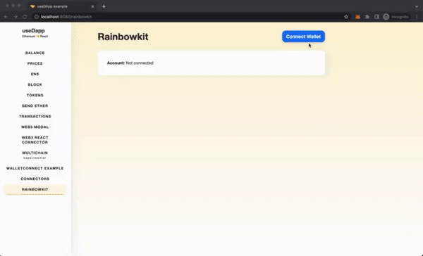useDApp integration · rainbow-me rainbowkit · Discussion #809 · GitHub