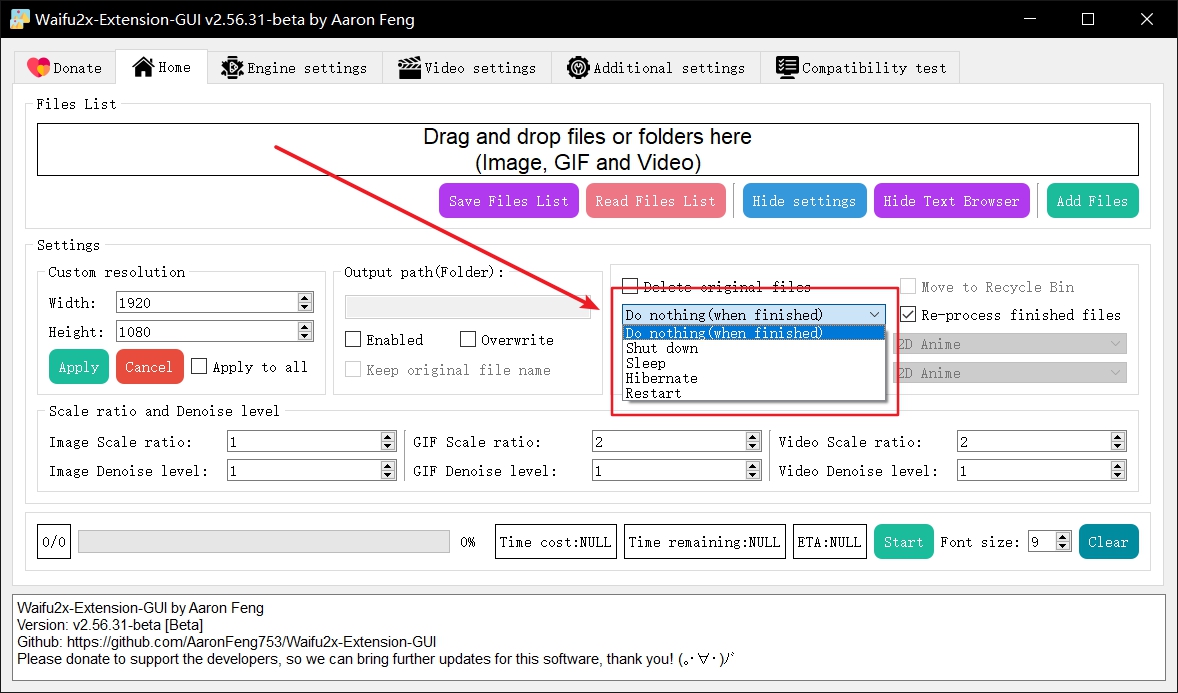 [Feature Request] Add a drop-down menu instead of a checkbox for ...