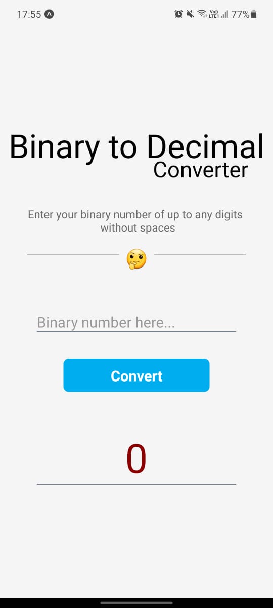 GitHub Cromaa/Bin2Dec A binary to decimal converter