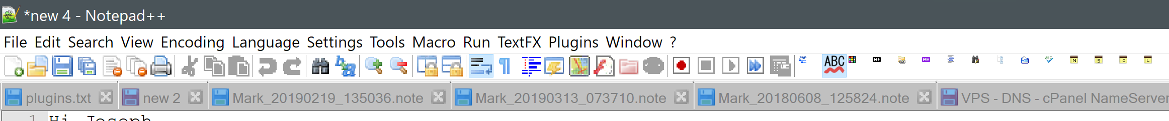 toolbar