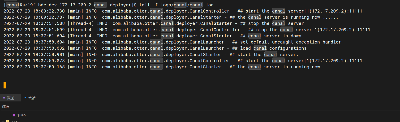 canal-admin server状态断开 · Issue #4330 · alibaba/canal · GitHub