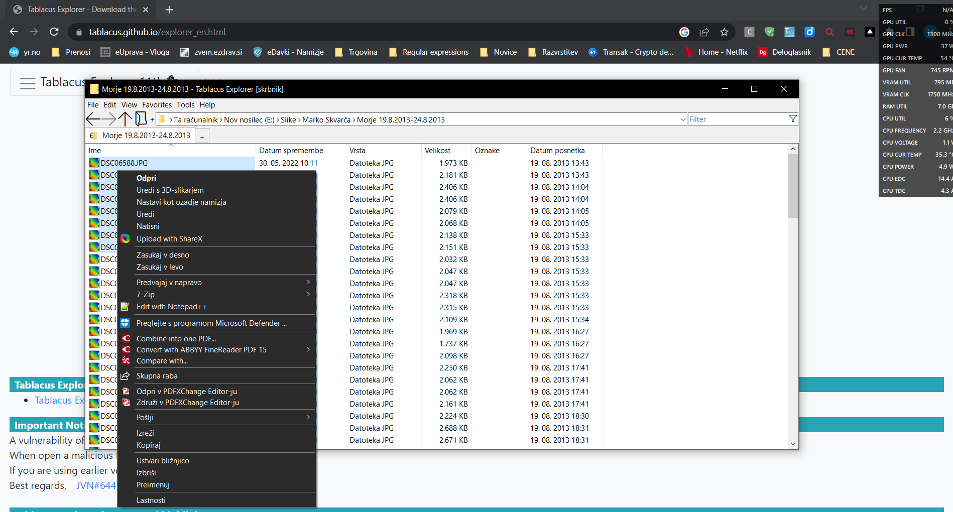 Missing options in right click menu in TablacusExplorer for StExBar and ...