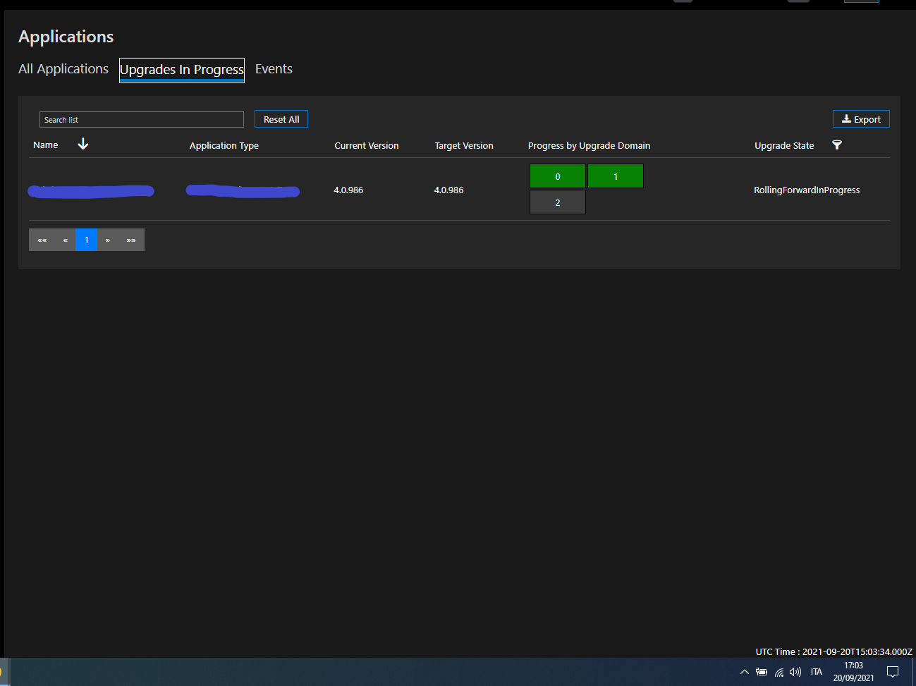service fabric explorer