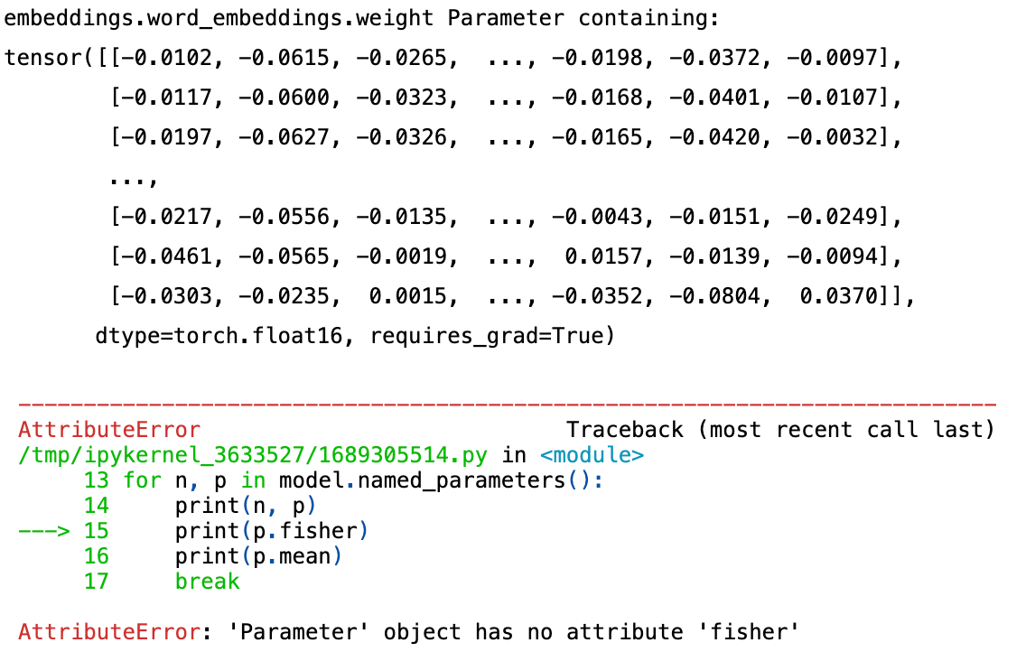 AttributeError 'Parameter' object has no attribute 'fisher' · Issue 8