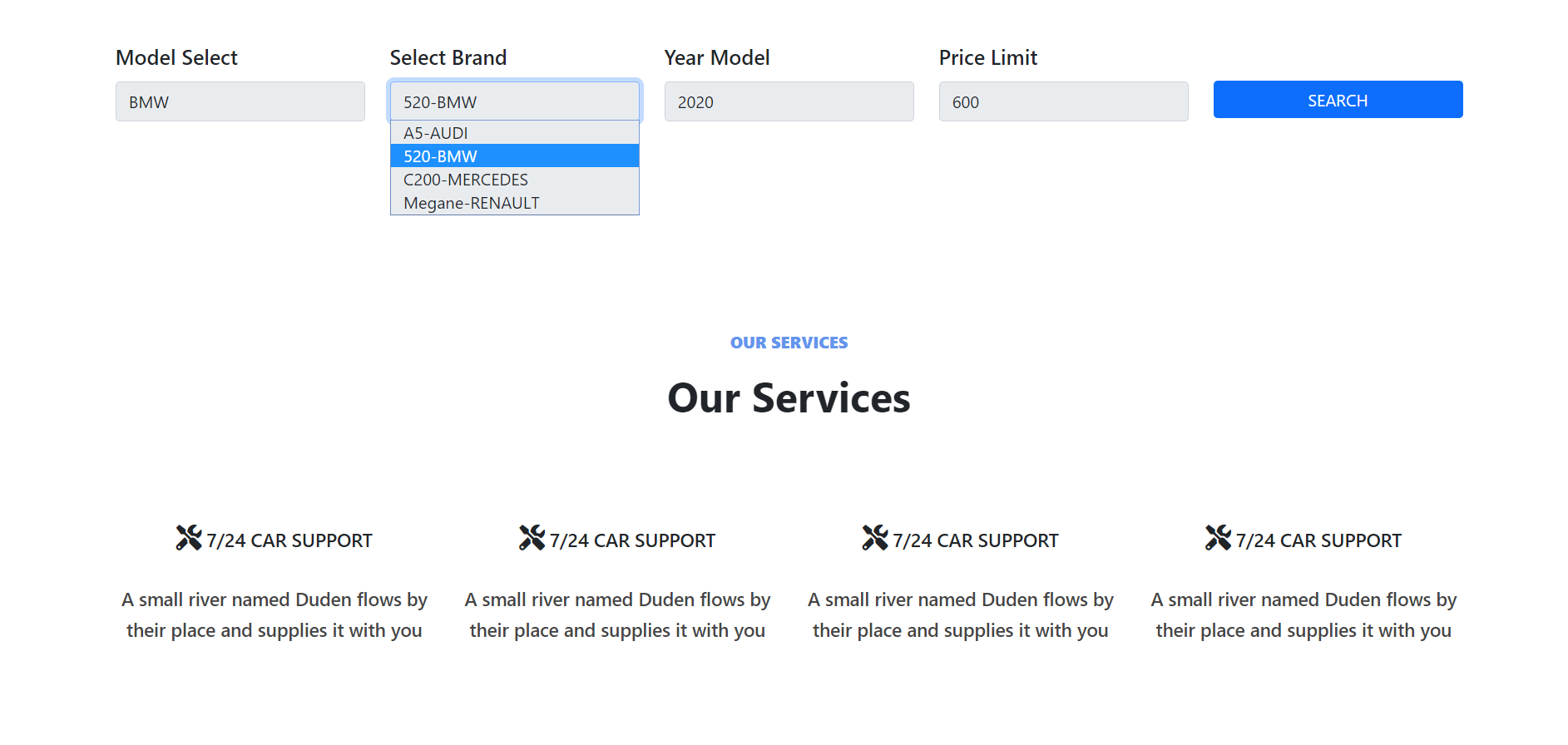 GitHub - mustafasoyler/RentCar-Bootstrap