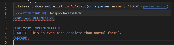 FORM ... DEFINITION and FORM ... IMPLEMENTATION · Issue #2561 ...