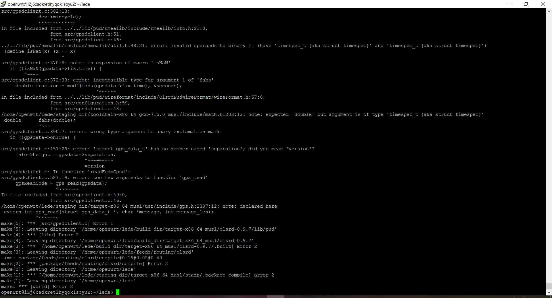 三次编译都失败 · Issue #3436 · coolsnowwolf/lede · GitHub