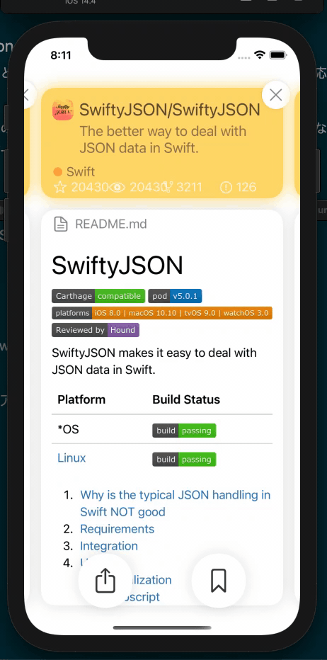 GitHub - yoshimasaki/Repo: GitHub repository client for iOS engineer ...