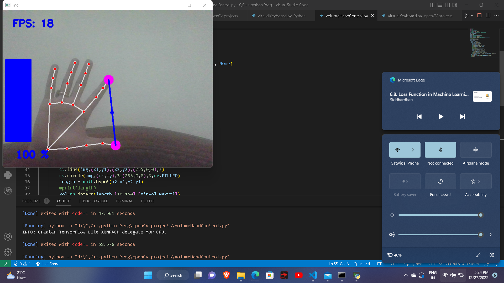 GitHub - Satwik26/volumeHandControl