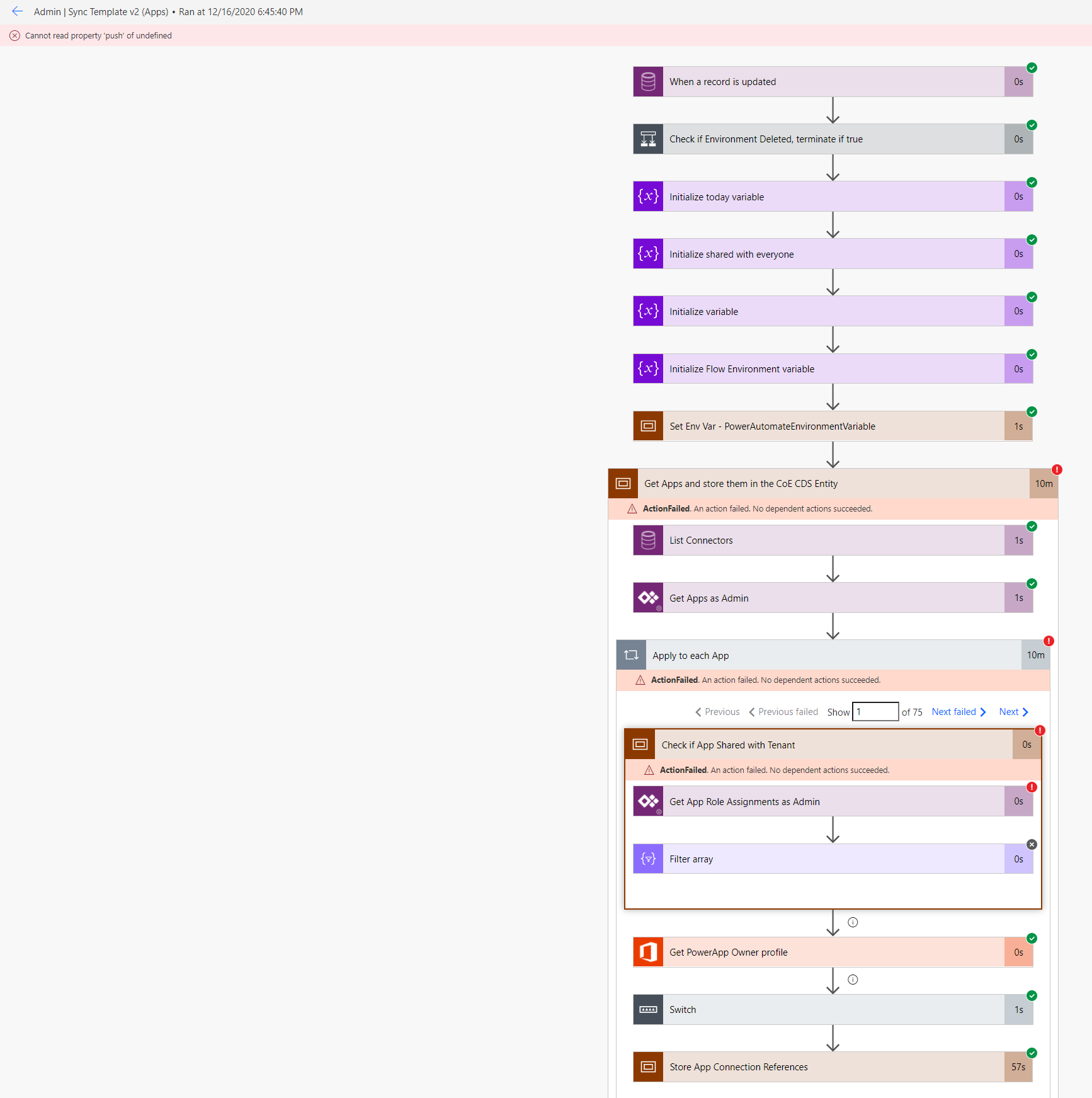 Issue: Admin | Sync Template v2 (Apps) flow failing for some apps ...