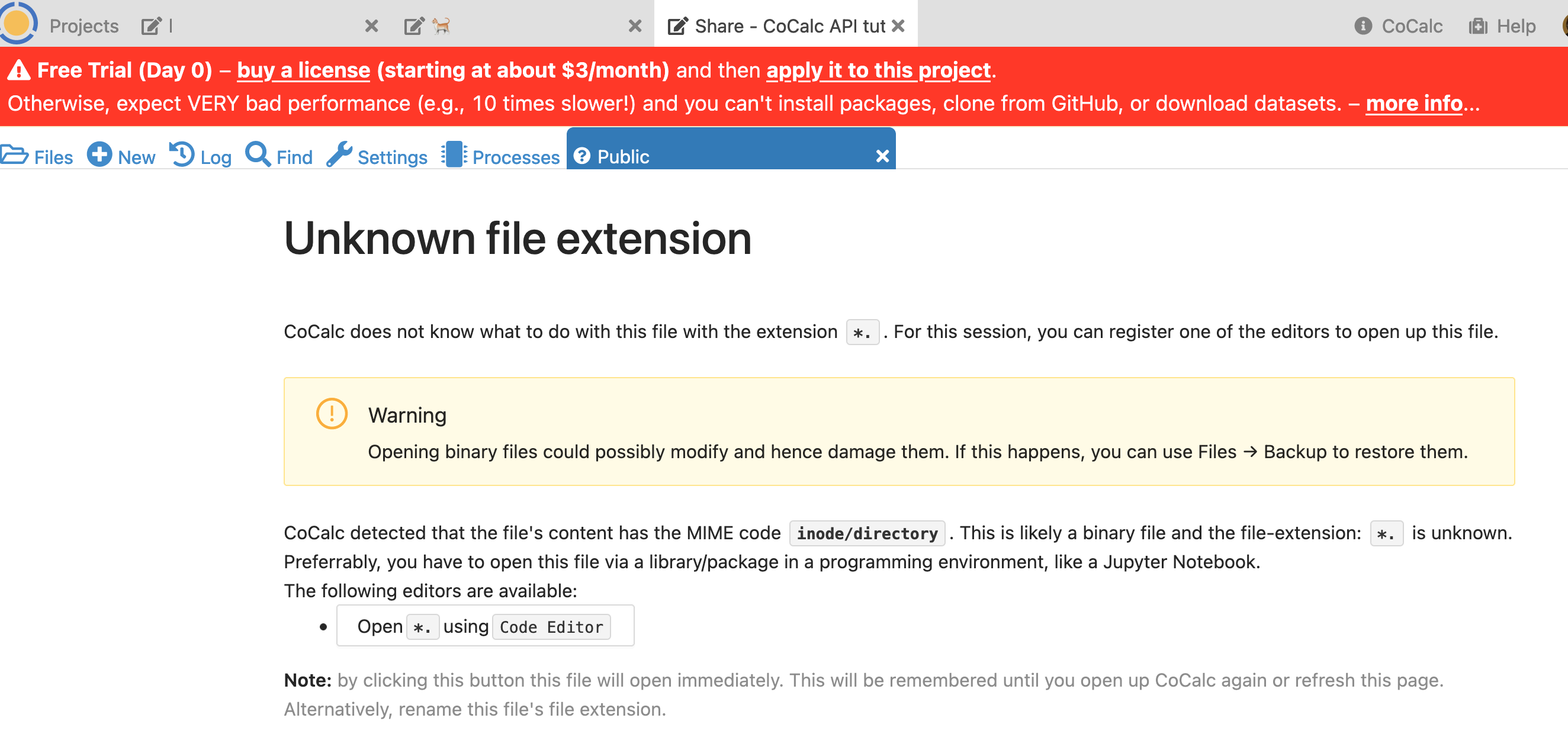 "open with one click" shared folder whose name does not have extension