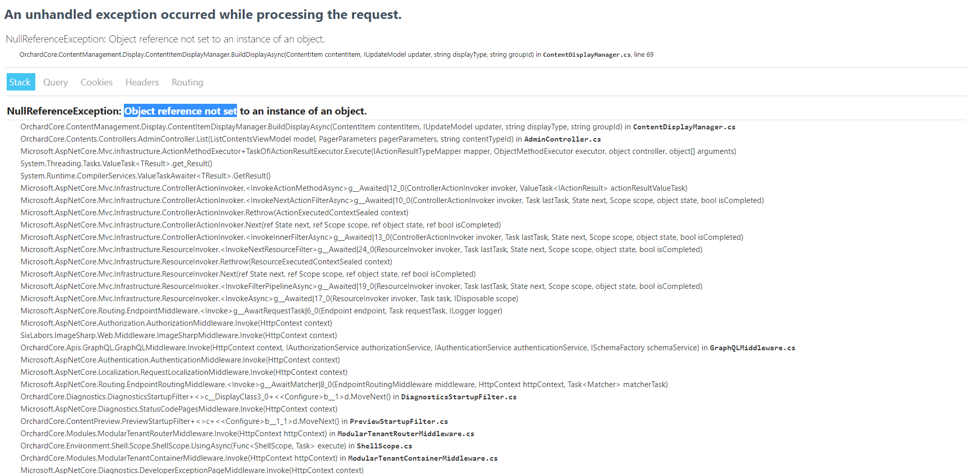 Error in content items - Object reference not set · Issue #7633 ...