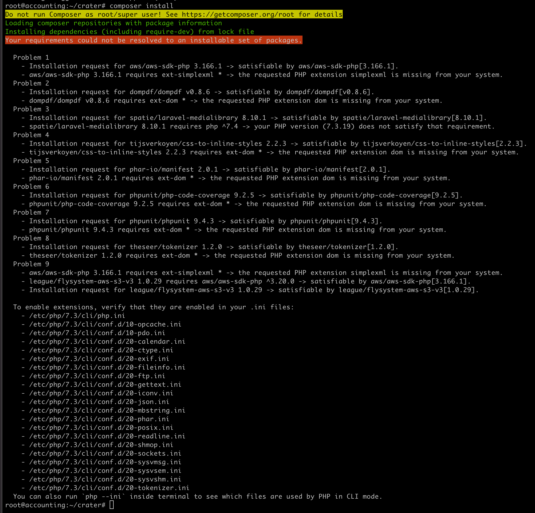 Developer (yarn) installation gives error · Issue 370 · craterinvoice