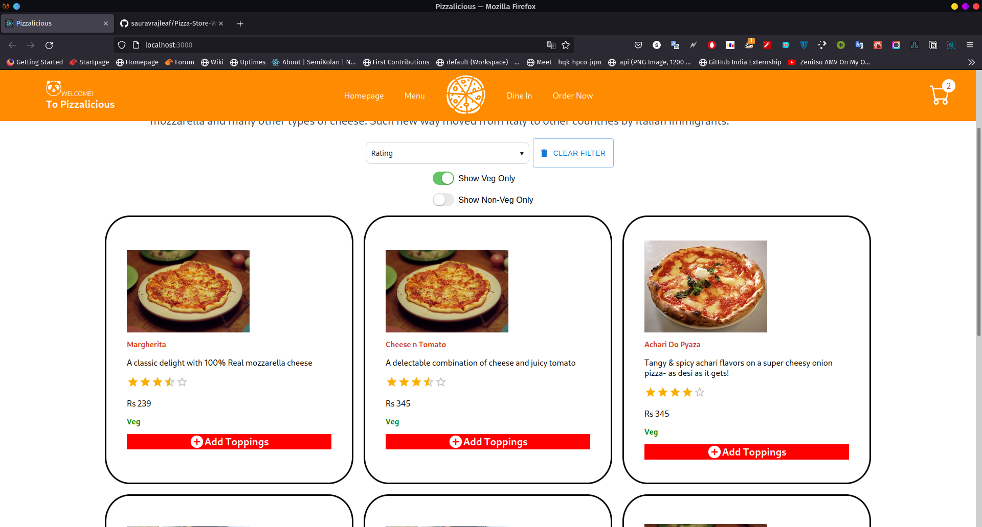 GitHub - sauravrajleaf/Pizza-Store-Website: It fetches the list of the ...