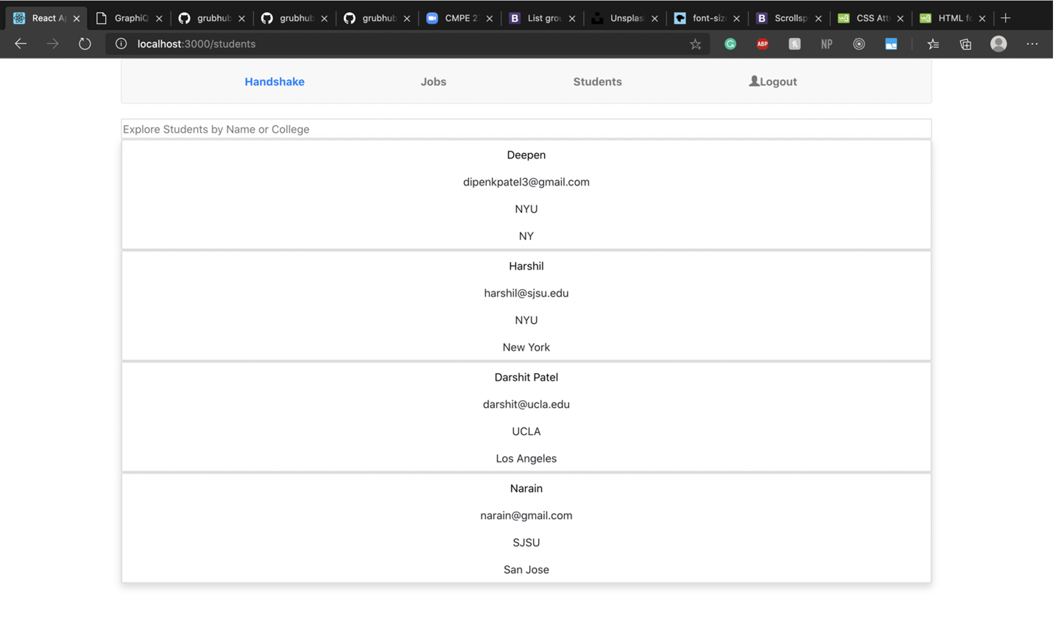 GitHub - deepenpatel3/Handshake_Prototype: Developed prototype of ...