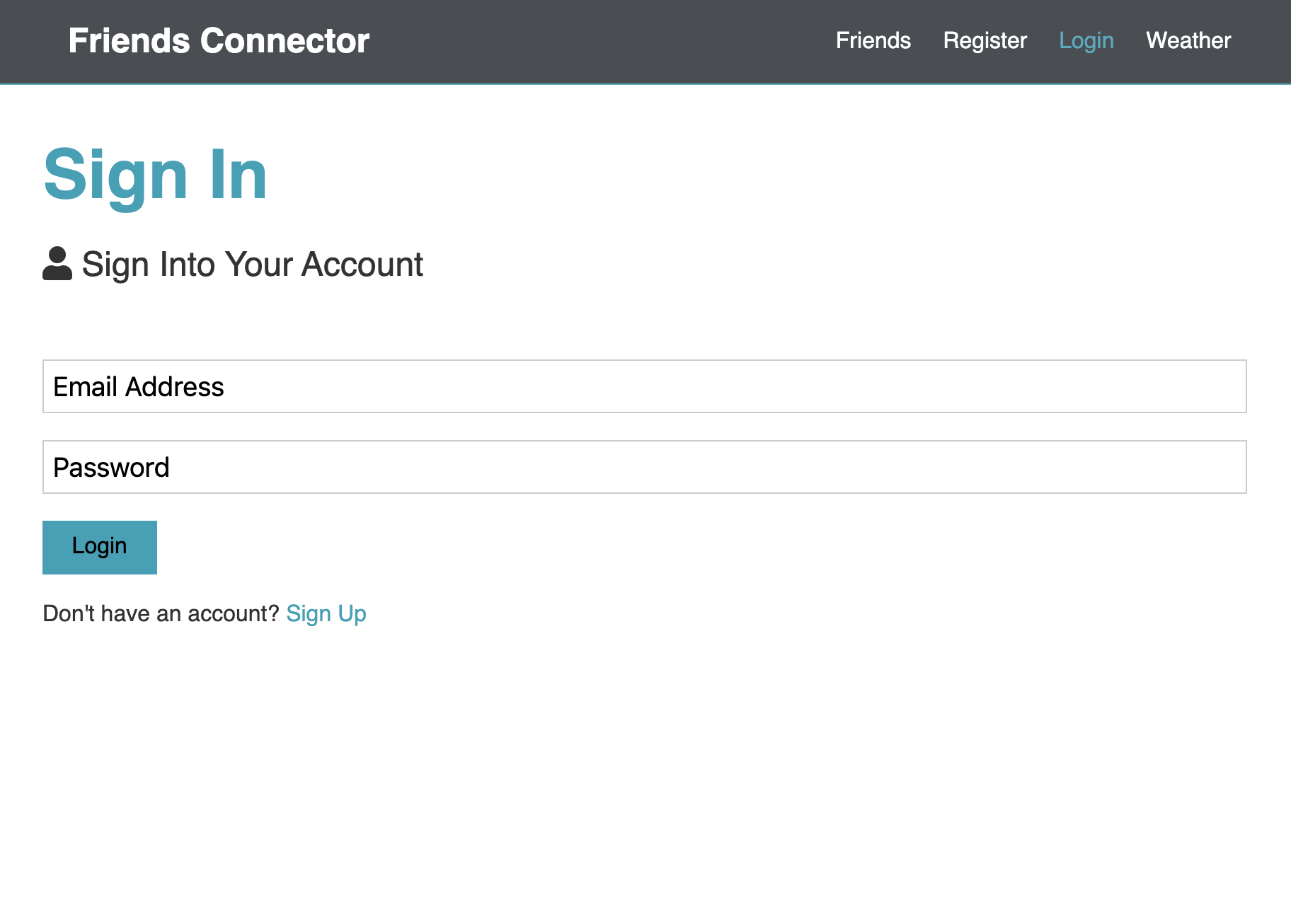 GitHub - Keerthi-Mani/Project-3: Friend Connector- Full Stack Web ...