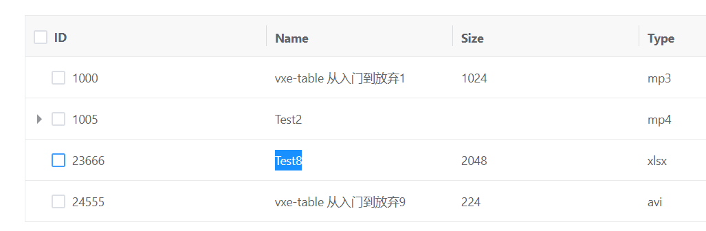checkbox表格优化 · Issue #1389 · x-extends/vxe-table · GitHub