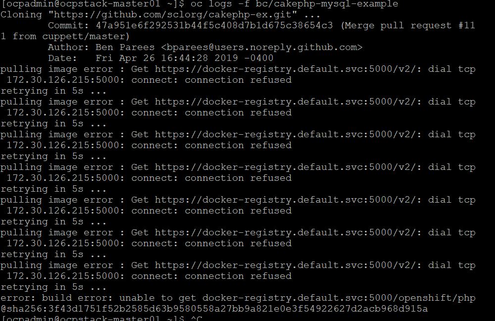 OCP 3.11 install on Azure Stack is successful but Docker Registry ...