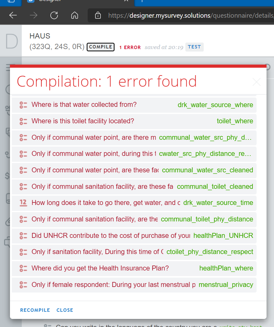 Compilation errors are not shown in Designer unless mouse over them ...