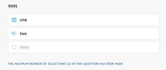 Message on the maximum number of selections does not appear · Issue ...