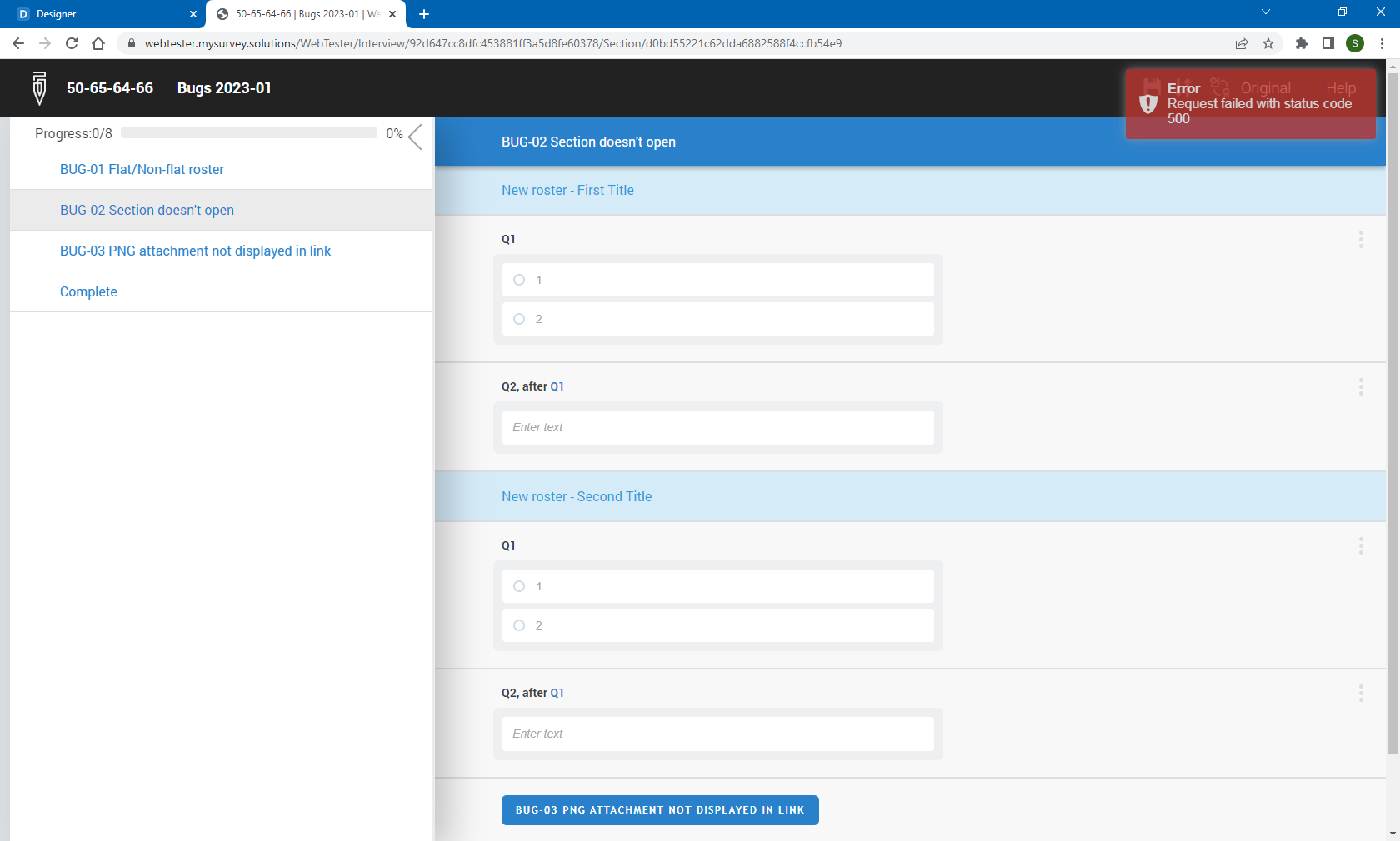Section doesn't open in web interview under some conditions · Issue ...