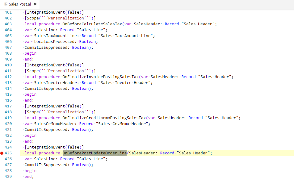 Codeunit 80 - OnBeforePostUpdateOrderLine is not called while posting ...