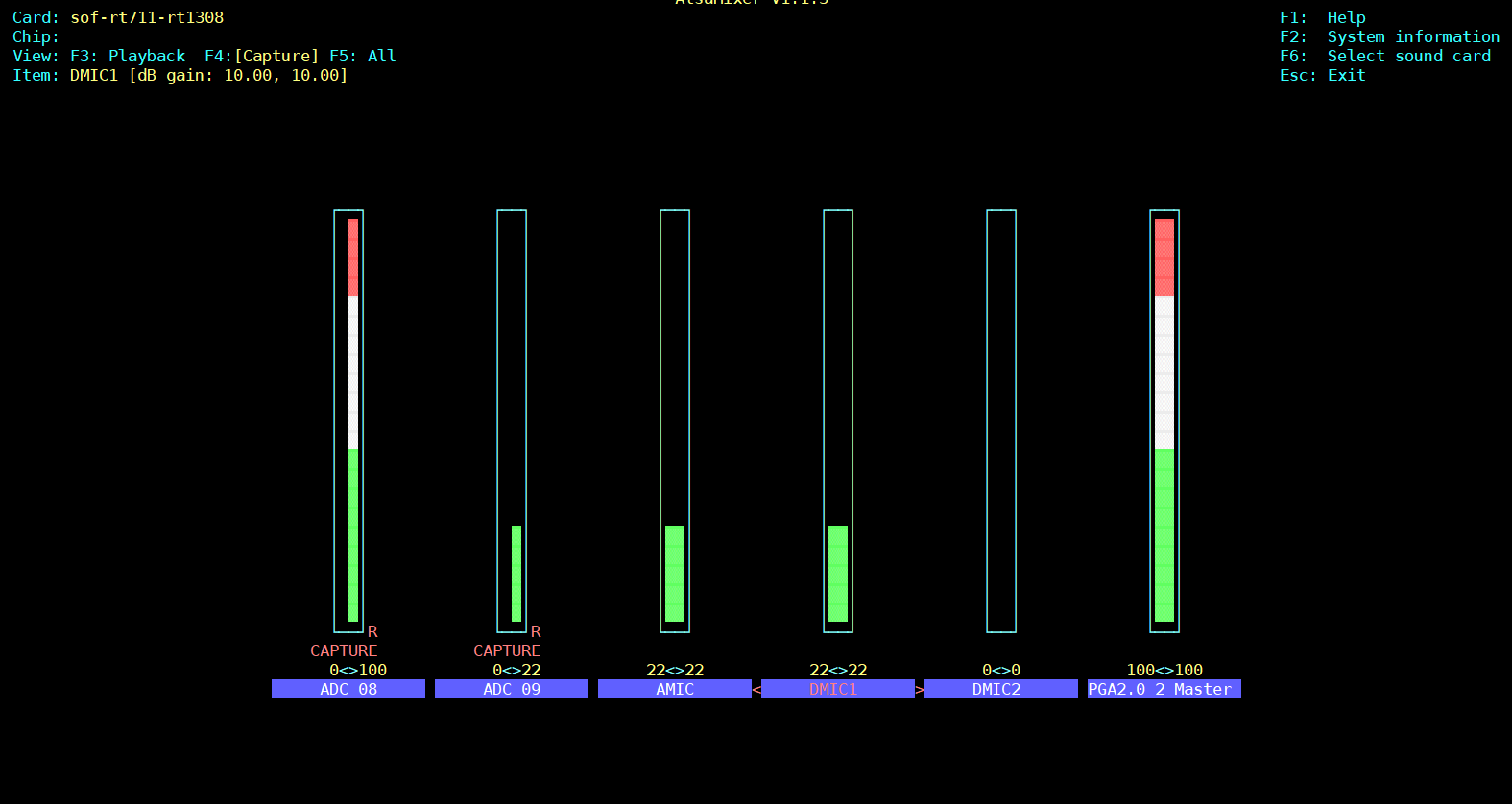 [BUG][TGL] Can't change the actual Dmic capture volume through volume ...