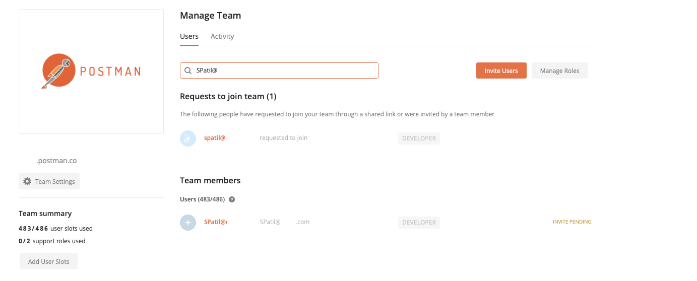 Bug with case sensitivity when inviting new users to postman pro